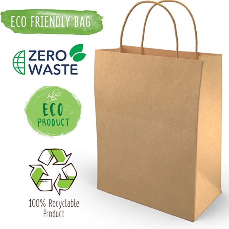 Sac en papier kraft respectueux de l\'environnement